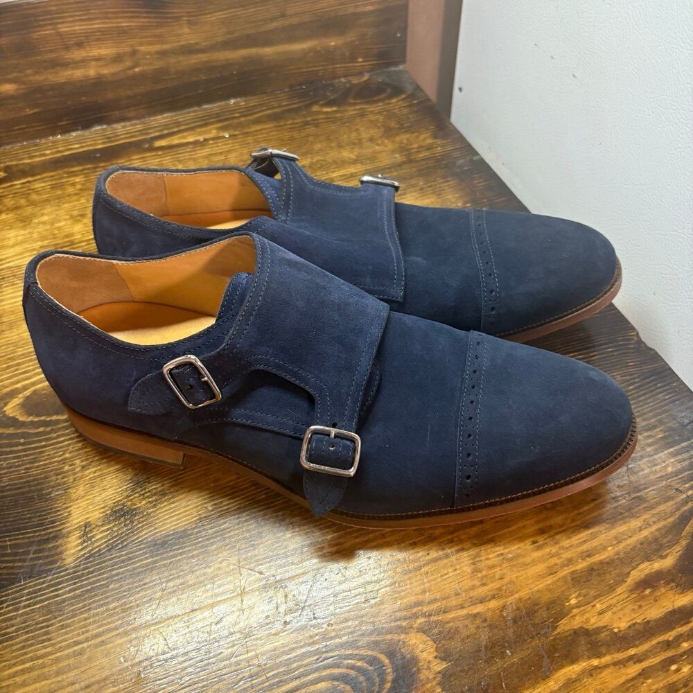 Paul Fredrick ‎ Navy Blue Oxfords Size 10